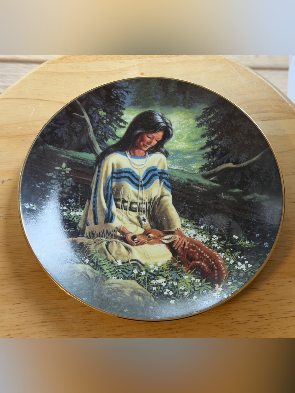 David Wright Wild Flower Plate 1993 Hamilton Collection Princesses of Plains